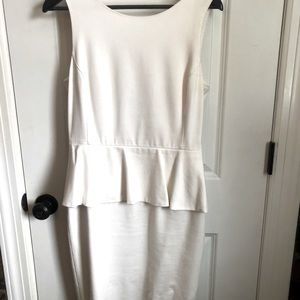 White lined summer dress